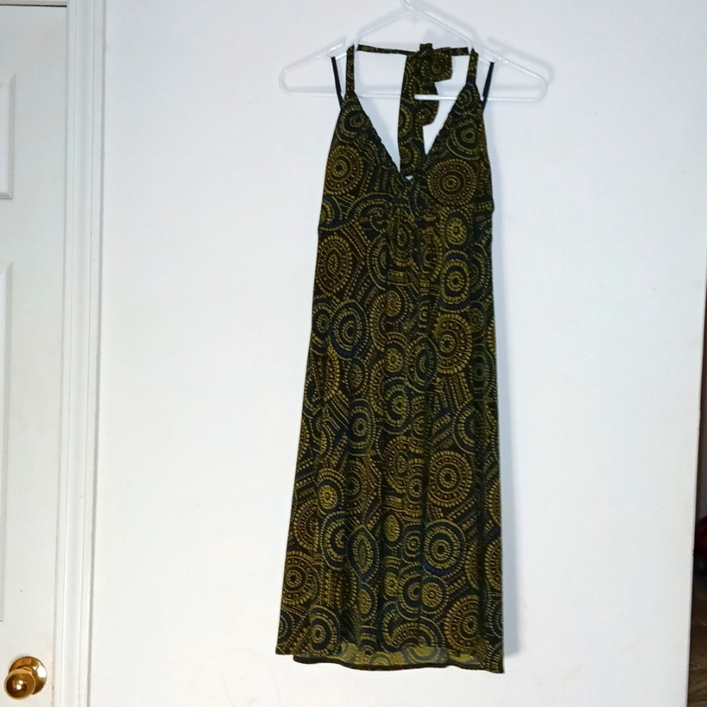 London Times Summer Halter Sleevless Spring print Mini women's Dress | Size 10
